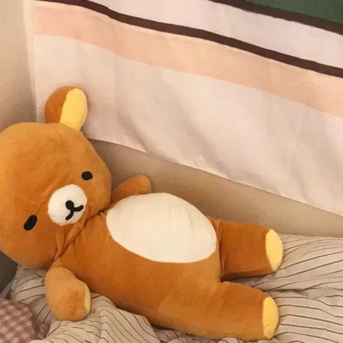 [BUNJANG] Rilakkuma Large Sleeping Plush Doll / 피곤한 리락쿠마 대형 인형 잠자는 리락쿠마