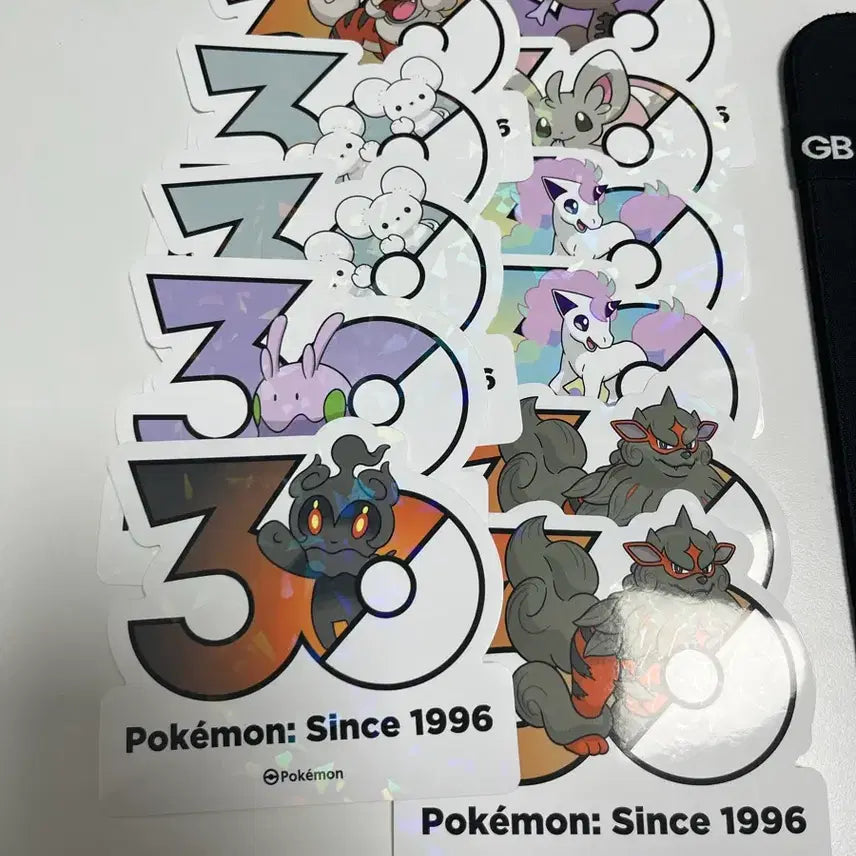 [BUNJANG] Pokemon 30th Anniversary Stickers (Individual) / 팔데아 우파, 치라미, 가디, 윈디, 두리쥐  [포켓몬 30주년 스티커]
