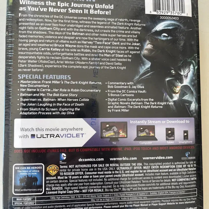 [BUNJANG] Batman The Dark Knight Returns Blu-ray Steelbook Deluxe Edition (Sealed) / (미개봉)배트맨 다크 나이트 리턴즈 블루레이 스틸북 디럭스 에디션