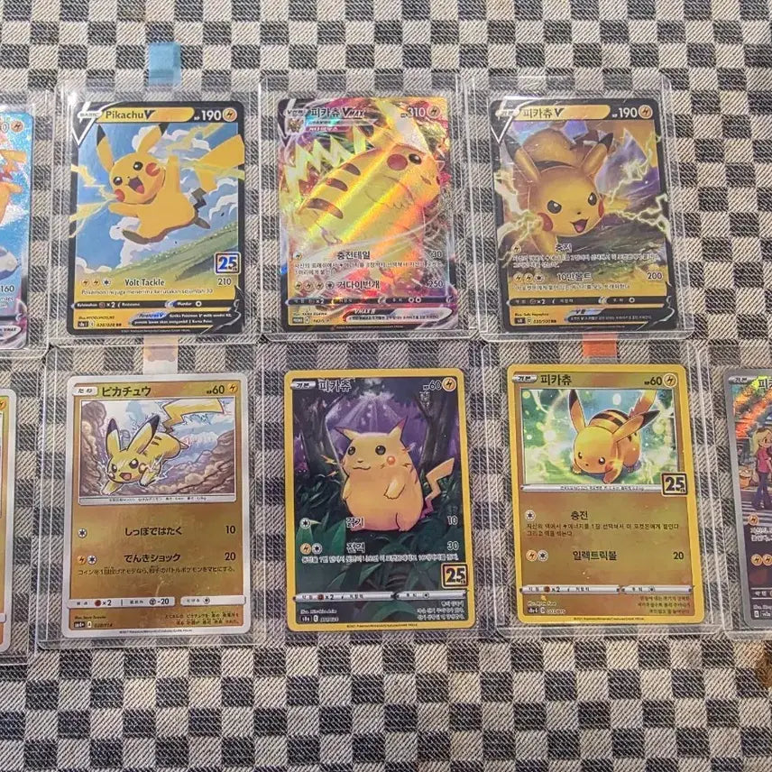 [BUNJANG] Pokemon Pikachu Card Bundle Set / 이번주만)피카츄 9장 일괄 25주년 151 ar 첵스 프로모