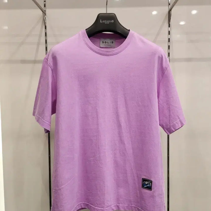 [BUNJANG] Solid Homme Purple Short-Sleeve T-Shirt Size 46 / 솔리드옴므 퍼플 반팔 티셔츠46