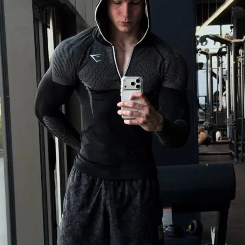 [BUNJANG] Gymshark Onyx V5 Hoodie Grey / 짐샤크 오닉스 v5 후드 그레이
