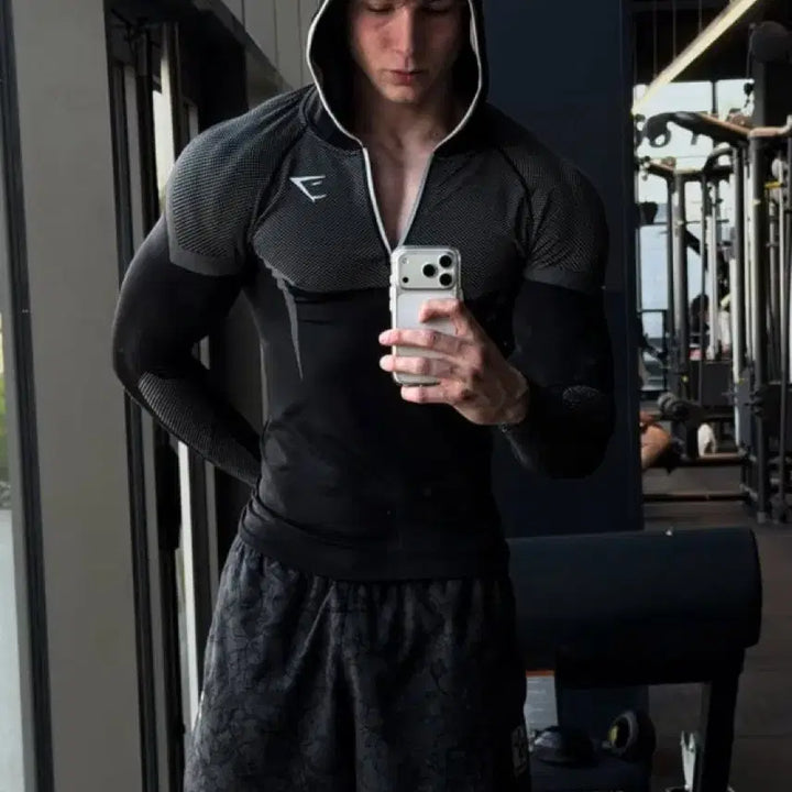 [BUNJANG] Gymshark Onyx V5 Hoodie Grey / 짐샤크 오닉스 v5 후드 그레이