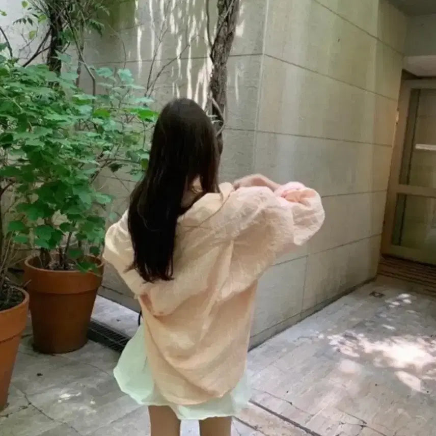[BUNJANG] Leeds The Wish Lace Shirt Peach / 6월까지) Leeds 리즈 더위시 레이스 셔츠 피치