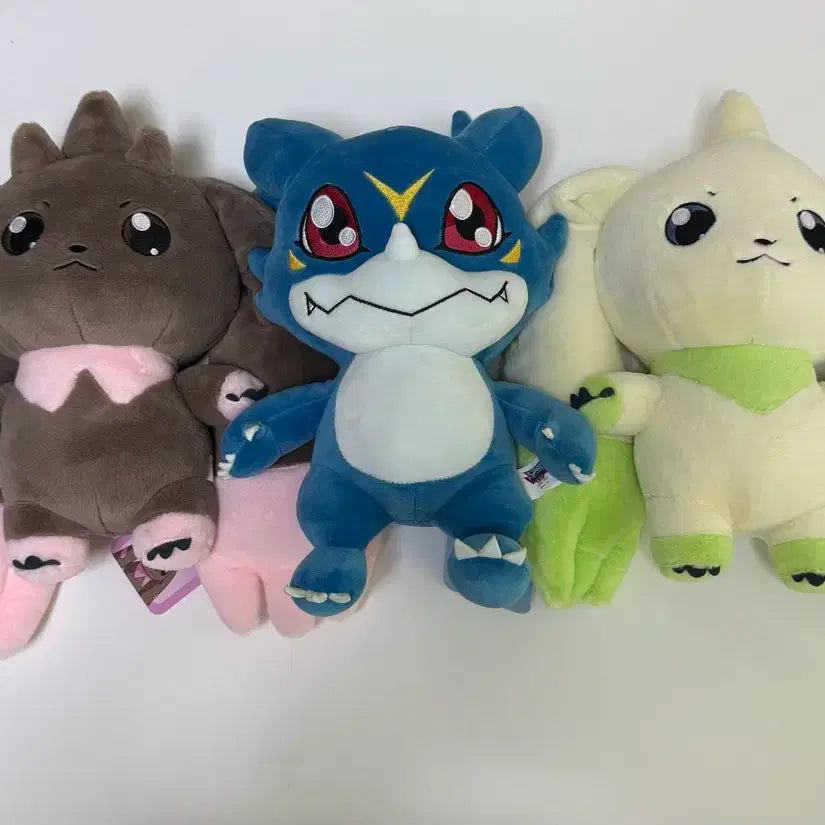 [BUNJANG] Digimon Plush Set (V-mon, Terriermon, Lopmon) with Bonus Random Keychain / @랜덤키링 증정이벤트@ 디지몬 인형 3종(브이몬, 테리어몬, 로프몬)