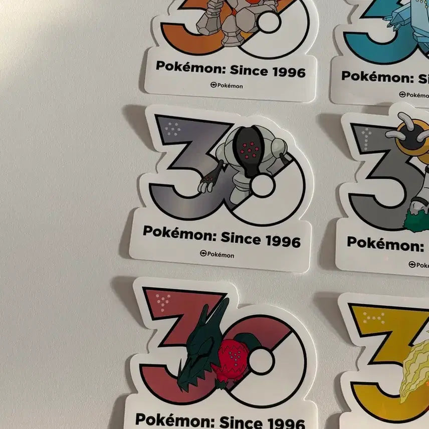 [BUNJANG] Pokemon 30th Anniversary Regi Series Logo Sticker Set / 포켓몬 30주년 로고스티커 레지시리즈 6장
