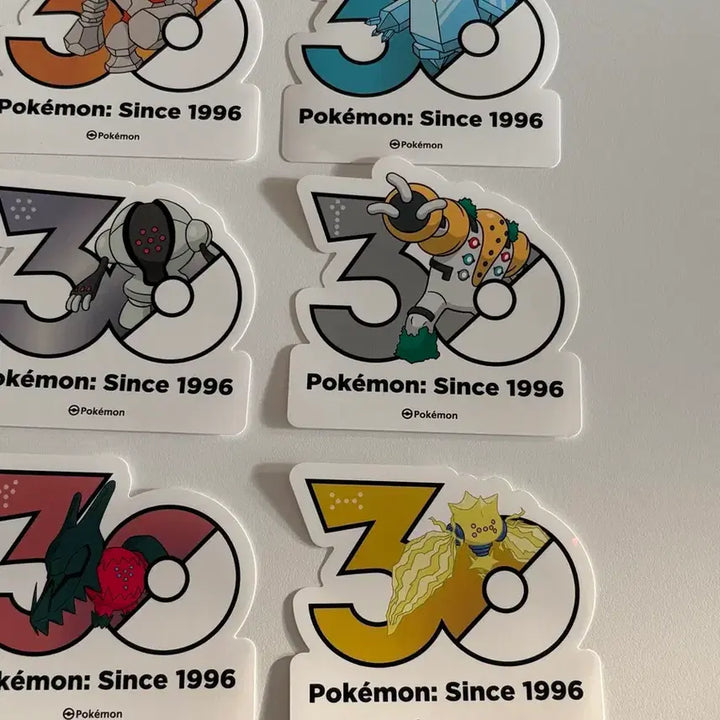 [BUNJANG] Pokemon 30th Anniversary Regi Series Logo Sticker Set / 포켓몬 30주년 로고스티커 레지시리즈 6장