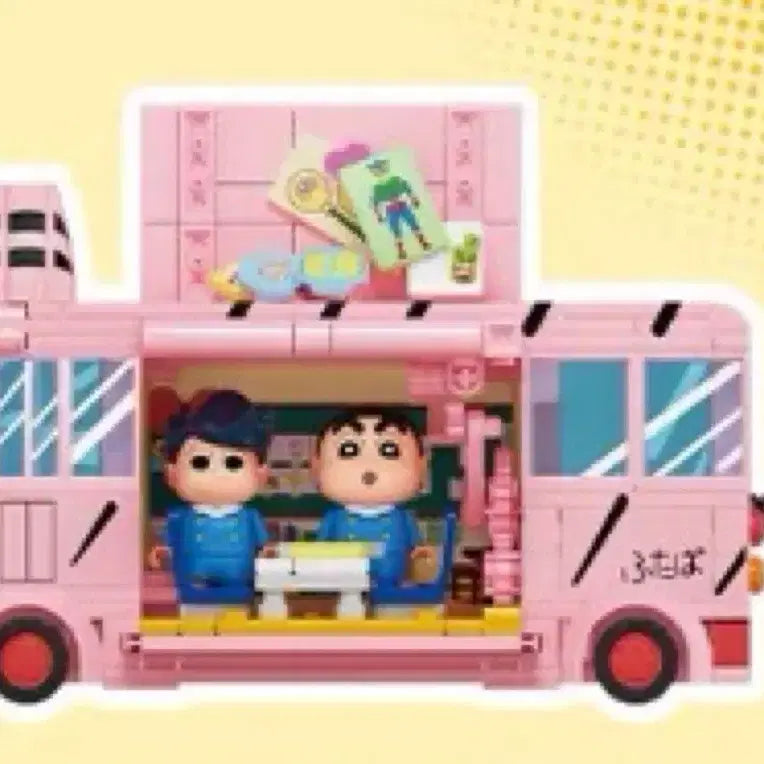 [BUNJANG] Crayon Shin-chan Kindergarten Bus Building Blocks DIY Kit / 짱구 유치원 버스 만들기 레고 나노블럭 조립 DIY