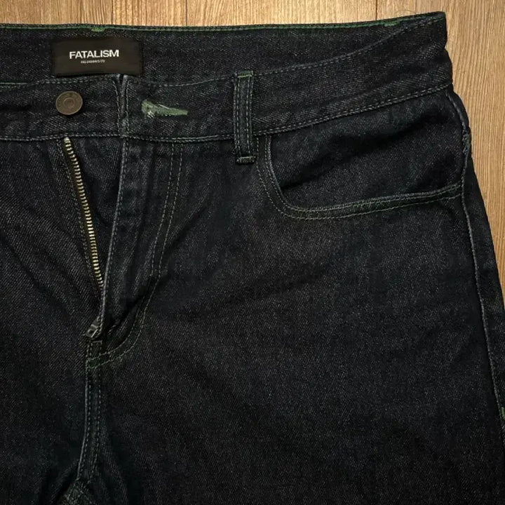[BUNJANG] Fatalism Lyocell Green Stitch Denim Jeans F0306 / 페이탈리즘 리오셀 그린 스티치 데님 0306