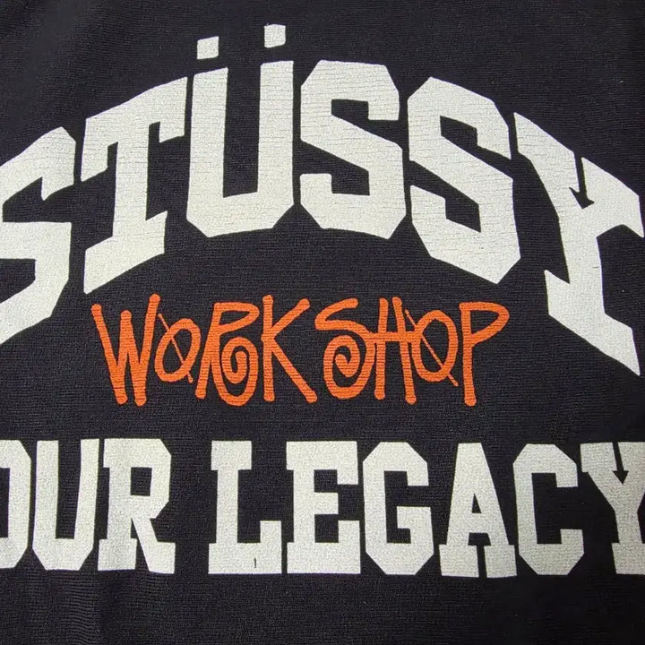 [BUNJANG] Stussy x Our Legacy Workshop Collegiate Crewneck Sweatshirt Black M / 스투시 x 아워레가시 워크샵 컬리지에이트 크루넥 블랙 M