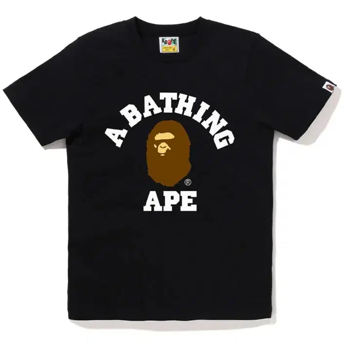 [BUNJANG] BAPE College Logo Short Sleeve T-Shirt / [당일 무료발송] 베이프 BAPE 컬리지 로고 반팔 티셔츠