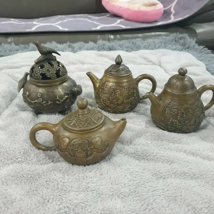 [BUNJANG] Antique Brass Small Teapot Set (4 Types) / 동 엔틱 작은 주전자 4종