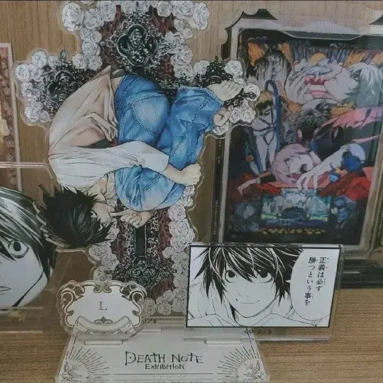 [BUNJANG] Death Note L, Light, Misa Original Drawing Exhibition Acrylic Stand / 데스노트 엘 라이토 미사 원화전 아크릴 스탠드