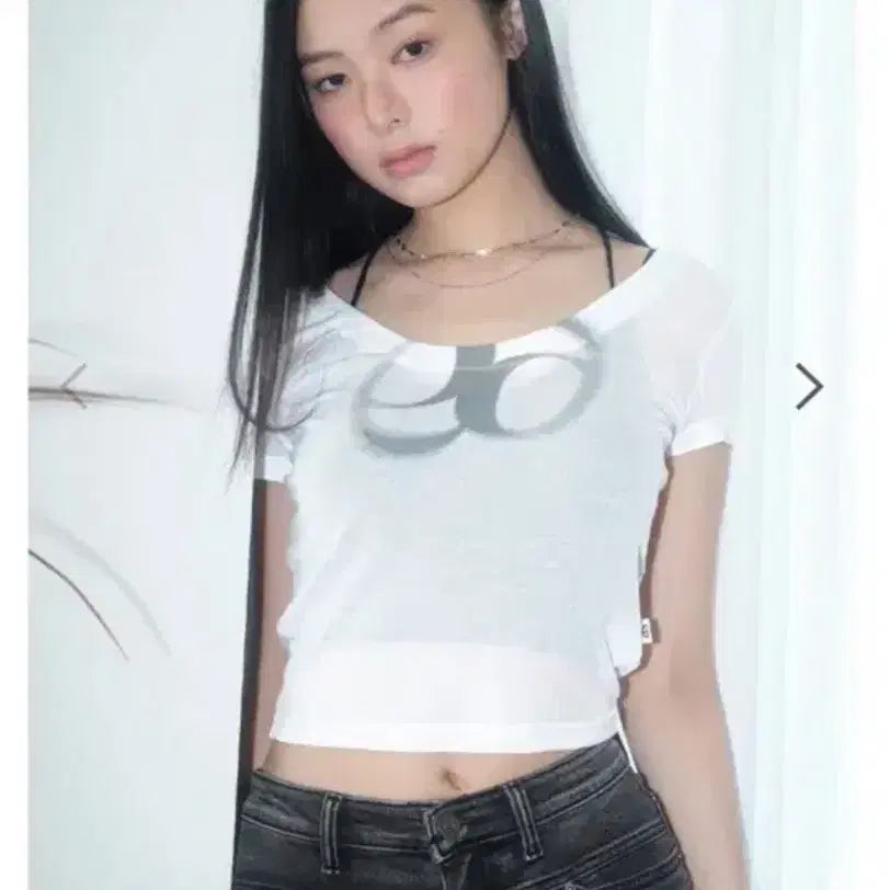 [BUNJANG] Aeon See-through Short-Sleeve T-Shirt / 애즈온 시스루반팔