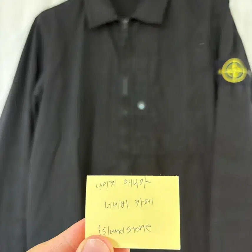 [BUNJANG] Stone Island Brushed Organic Cotton Canvas Old Effect Overshirt Black / 스톤아일랜드  브러쉬드 오가닉 코튼 캔버스 올드 이펙트 오버셔츠