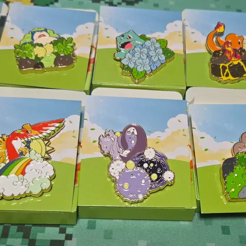 [BUNJANG] Isaac Toast Pokemon Random Metal Badge Full Set (10 Types) / 이삭토스트 포켓몬 랜덤 메탈 뱃지 전종 10종 풀세트 판매합니당~~!