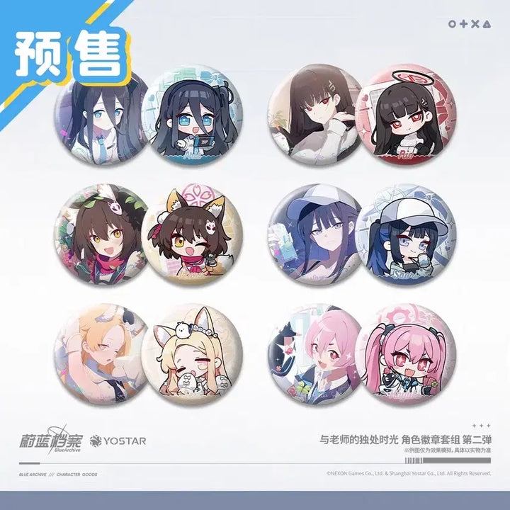 [BUNJANG] Blue Archive Aris, Rio, Seia, Izuna Canned Badges (Pre-order Group Buy) / [예약][공구] 블루 아카이브 공식 아리스 리오 세이아 이즈나 캔뱃지