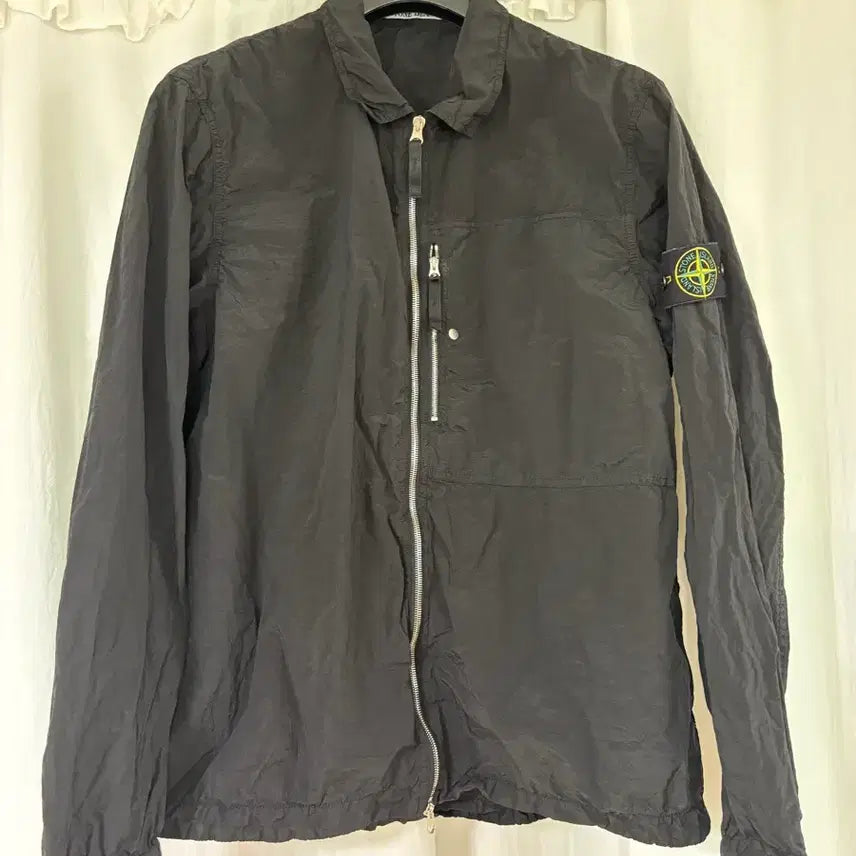 [BUNJANG] Stone Island Nylon Metal Pocket Two-Way Zip Overshirt / 스톤아일랜드 나일론 메탈 포켓 투웨이 지퍼 에코닐 오버셔츠