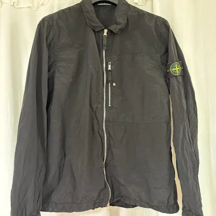 [BUNJANG] Stone Island Nylon Metal Pocket Two-Way Zip Overshirt / 스톤아일랜드 나일론 메탈 포켓 투웨이 지퍼 에코닐 오버셔츠