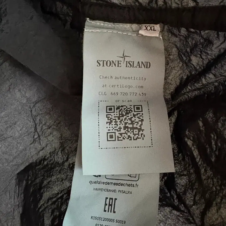 [BUNJANG] Stone Island Nylon Metal Pocket Two-Way Zip Overshirt / 스톤아일랜드 나일론 메탈 포켓 투웨이 지퍼 에코닐 오버셔츠