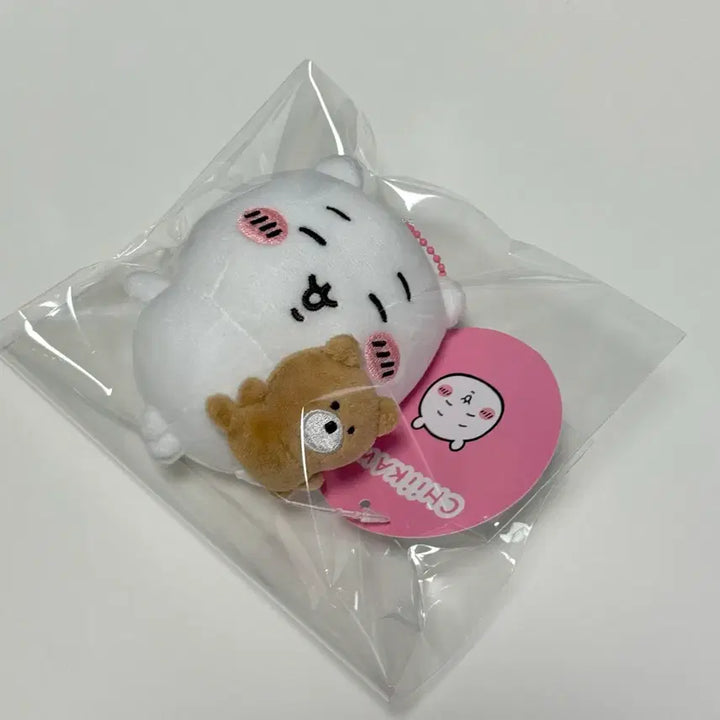 [BUNJANG] Chiikawa Stress Ball Plush Mascot with Bear Charm / 치이카와 스트레스볼 인형 마스코트