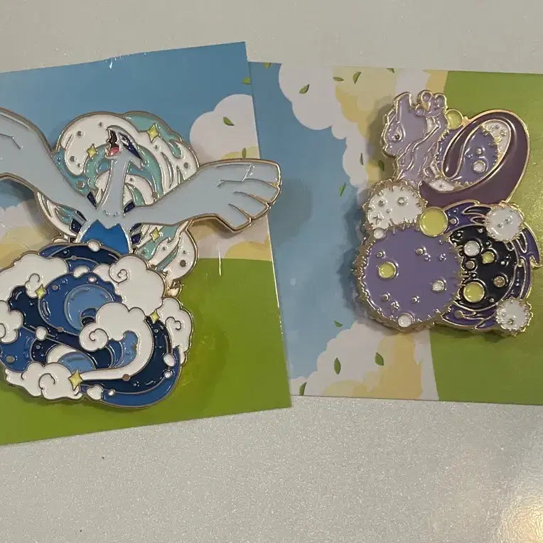 [BUNJANG] Isak Toast Pokemon Badge Lugia &amp; Mewtwo Bundle / 이삭토스트 포켓몬 뱃지 루기아 뮤츠