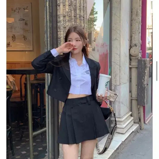 [BUNJANG] Modern Robe Black Jacket &amp; Skirt Set / (자켓 새상품) 모던로브 블랙 자켓 스커트 셋업 S