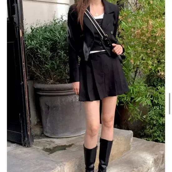 [BUNJANG] Modern Robe Black Jacket &amp; Skirt Set / (자켓 새상품) 모던로브 블랙 자켓 스커트 셋업 S