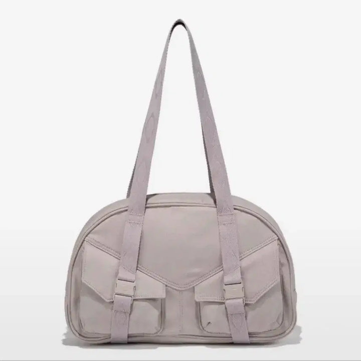 [BUNJANG] Mischief Rhombus Bowling Bag - Light Pink Grey / 미스치프 RHOMBUS BOWLING BAG_LIGHT PINK GREY