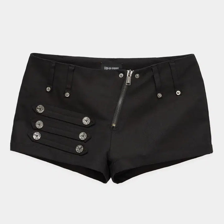 [BUNJANG] Ettoesmoe Napoleon Diagonal Zipper Short Pants / 에트오소메 napoleon diagonal zipper short 숏팬츠