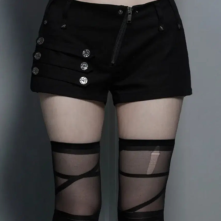 [BUNJANG] Ettoesmoe Napoleon Diagonal Zipper Short Pants / 에트오소메 napoleon diagonal zipper short 숏팬츠