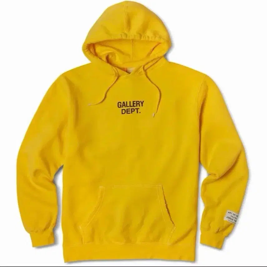 [BUNJANG] Gallery Dept Yellow Logo Hoodie XXL / 갤러리 디파트먼트 정품 옐로 로고 후드티 XXL