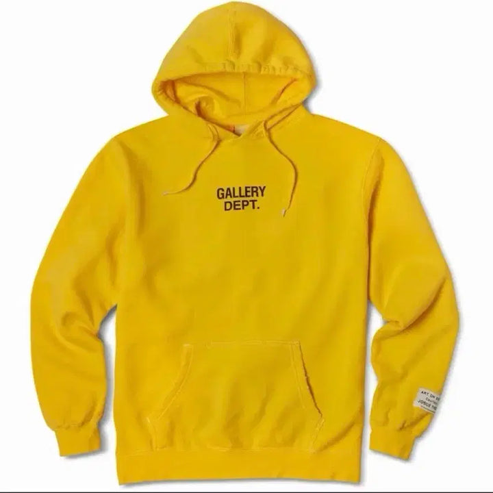 [BUNJANG] Gallery Dept Yellow Logo Hoodie XXL / 갤러리 디파트먼트 정품 옐로 로고 후드티 XXL
