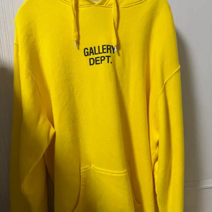[BUNJANG] Gallery Dept Yellow Logo Hoodie XXL / 갤러리 디파트먼트 정품 옐로 로고 후드티 XXL