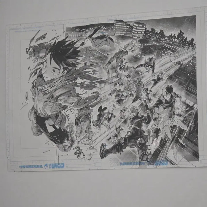 [BUNJANG] My Hero Academia Original Art Exhibition Digital Manuscript Print Poster / 나히아 원화전 디지털 원고 프린트 포스터