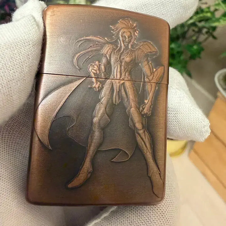 [BUNJANG] Zippo-Style Oil Lighter with Case, Flint, and Wick / 오일라이터