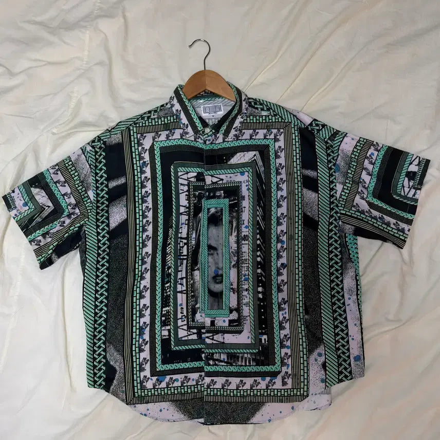 [BUNJANG] CAV EMPT Mixed Frame Cotton Half Shirt / CAV EMPT 믹스 프레임 코튼 하프 셔츠