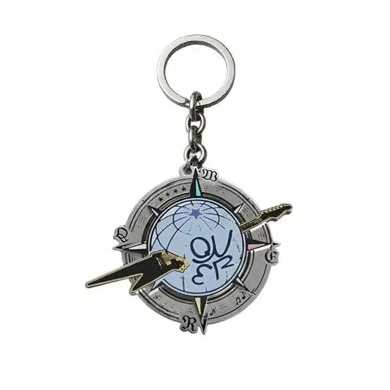 [BUNJANG] QWER Rock-ation Concert Compass Keychain / QWER 락케이션 콘서트 키링 미개봉 나침반 쵸단 마젠타 히나 시연