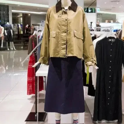 [BUNJANG] Studio Tomboy Corduroy Collar Short Jumper (Free Size) / 스튜디오 톰보이 코듀로이 카라 숏점퍼 프리