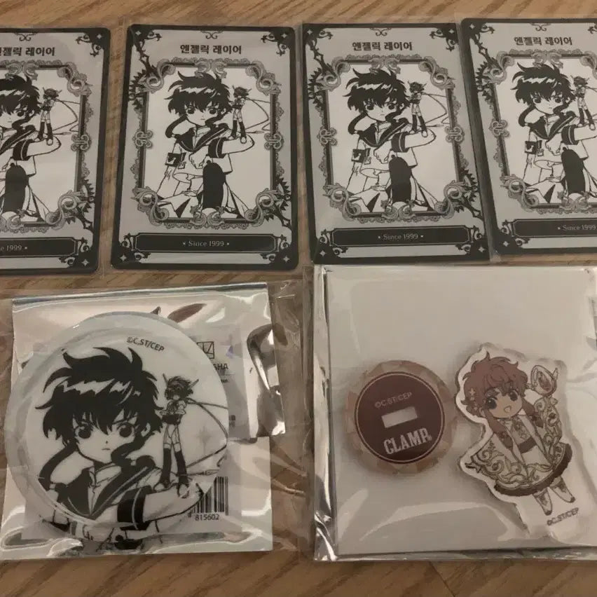 [BUNJANG] CLAMP Exhibition Angelic Layer Acrylic Card Can Badge Bundle Set / 클램프전 엔젤릭레이어 아크릴 카드 캔뱃지