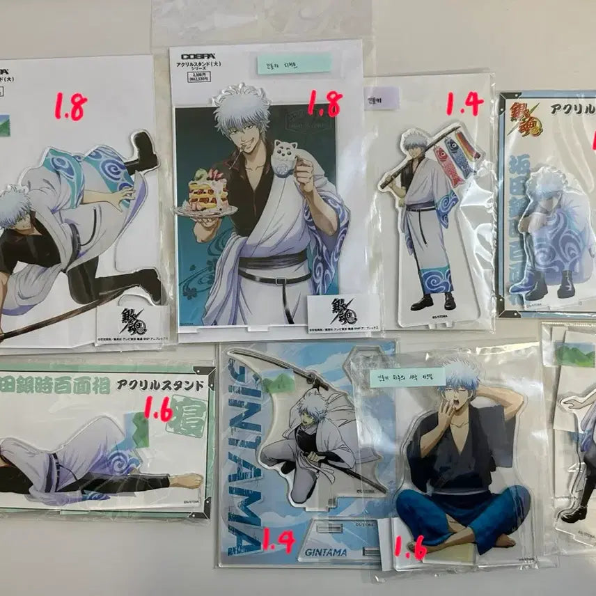 [BUNJANG] Gintama Acrylic Can Badge Coaster Set (Gintoki, Hijikata, Takasugi, Okita) / ~6/7) 은혼 아크릴 캔뱃지 코스터(긴토키 히지카타 타카스기 오키타