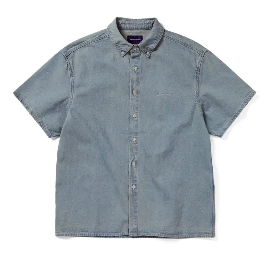 [BUNJANG] thisisneverthat Washed Denim Short Sleeve Shirt L / 디네댓 워시드 데님 셔츠 L (새상품)