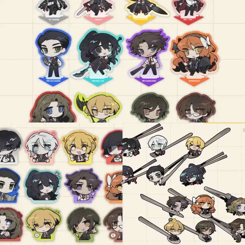 [BUNJANG] Limbus Company (Project Moon) - Sinclair, Meursault - Acrylic Stand, Corotto, Wood Stick Set / ~6/5 분철) 림버스 컴퍼니 림컴 프문 비공굿 싱클레어 뫼르소