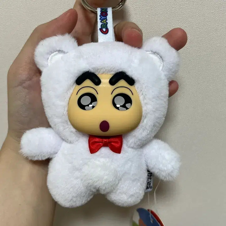 [BUNJANG] Crayon Shin-chan Animal Costume Plush Keychain (Various Colors) / 짱구 코스튬 동물 잠옷 인형 키링 (흰색/보라/노랑/연두/코랄)