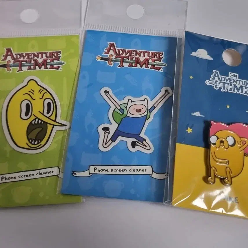 [BUNJANG] Adventure Time Pin Button and Cleaner Set / 어드벤쳐타임 뱃지,클리너