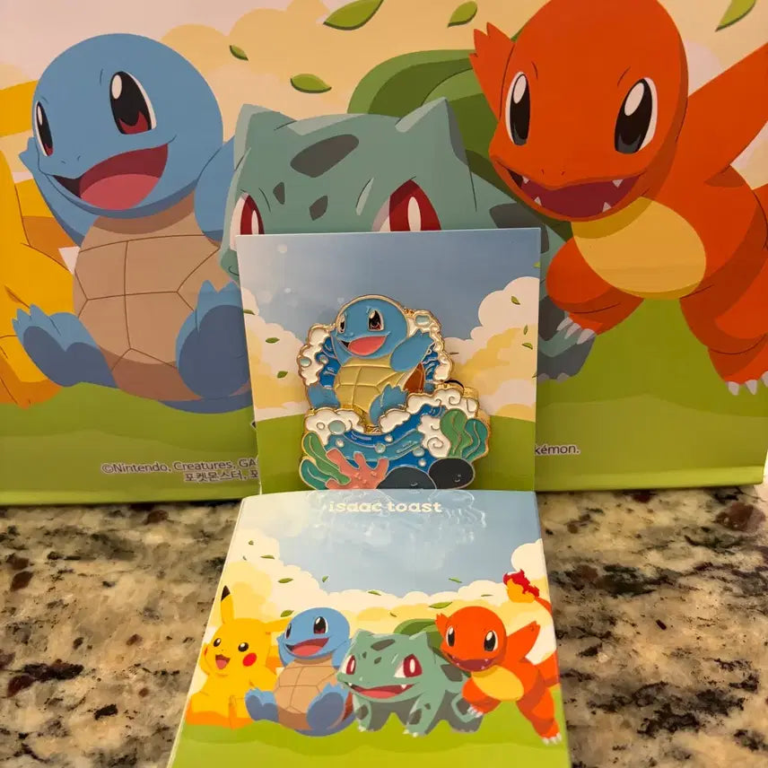 [BUNJANG] Isak Toast x Pokémon Squirtle Badge / 이삭토스트 포켓몬 뱃지 꼬부기