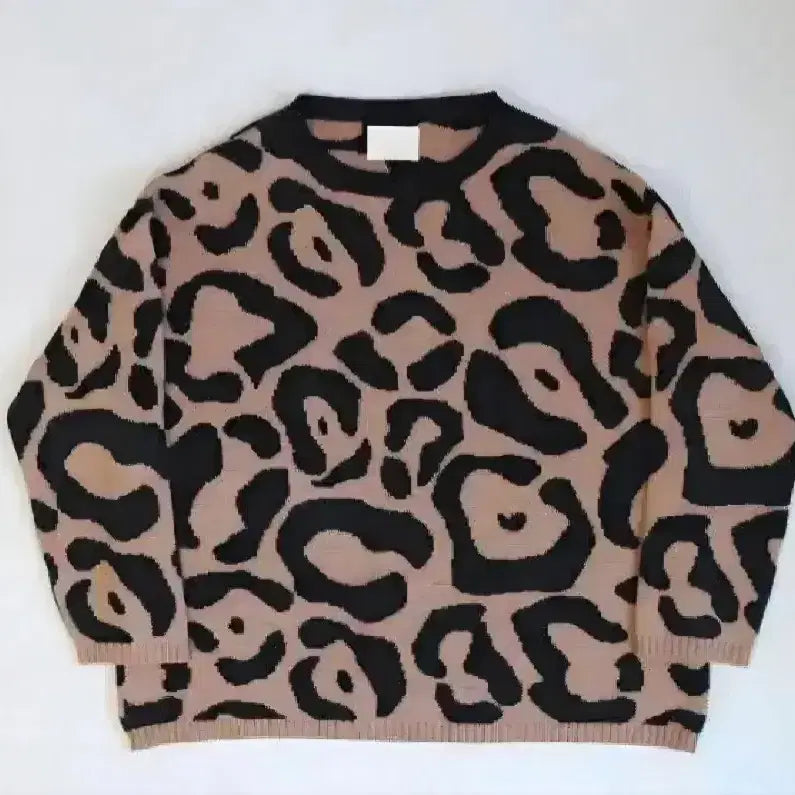 [BUNJANG] Neon Sign Leopard Knit (Masaki Suda Worn) / neon sign 레오파드 니트 스다마사키 스다 마사키 착용 네온사인