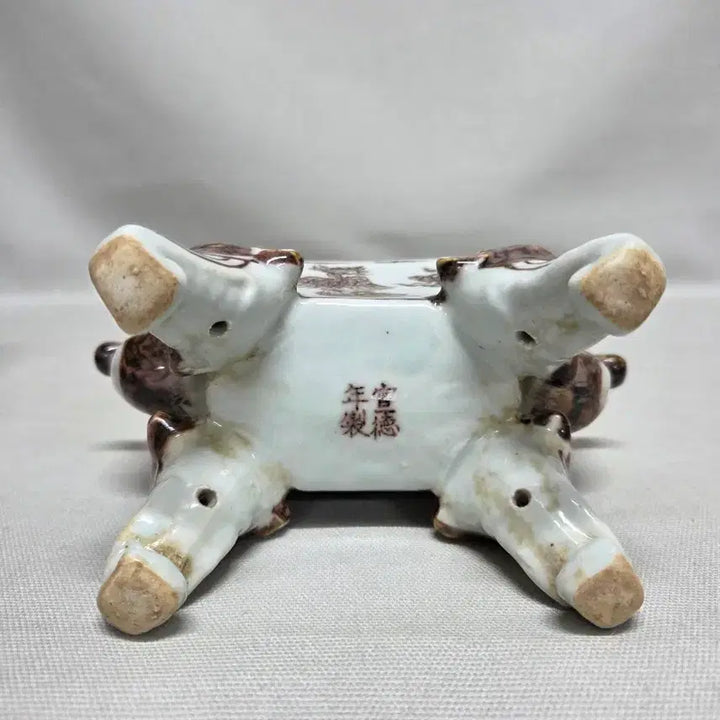 [BUNJANG] Chinese Porcelain Red Glaze Censer / 중국도자기 유리홍 향로