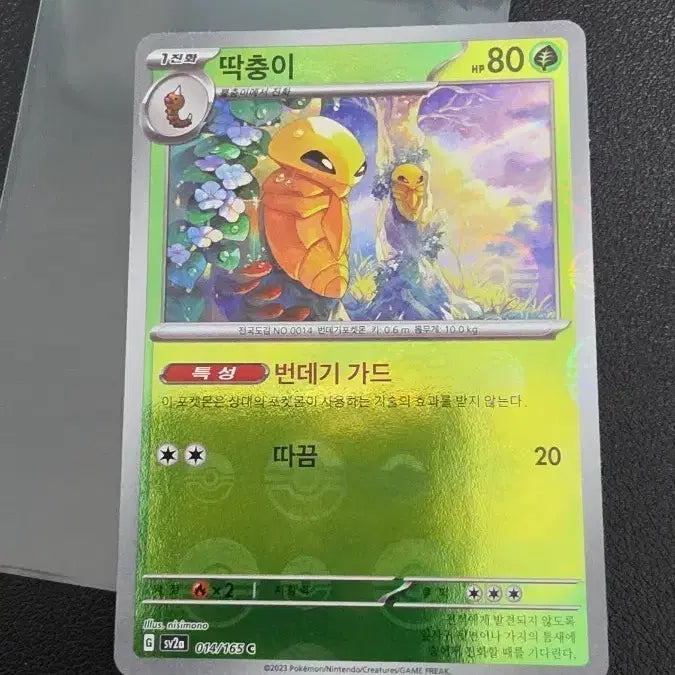 [BUNJANG] Pokemon Card Wurmple Monster Ball / 포켓몬 카드 딱충이 몬스터볼 sv2a