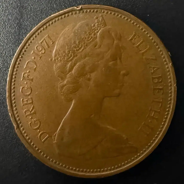 [BUNJANG] 1971 United Kingdom 2 Pence Coin / 1971년 영국 뉴 2펜스 동전 w1537